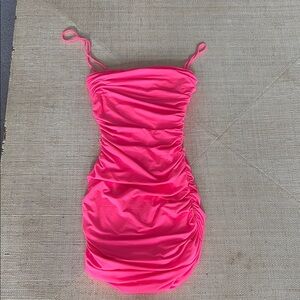 Superdown Hot Pink Ruched Dress sz XS